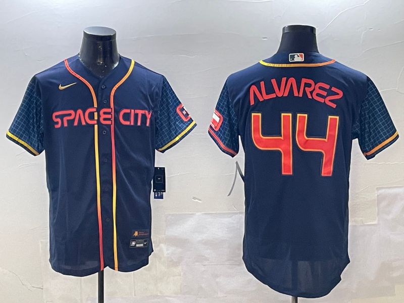 Men Houston Astros #44 Alvarez Blue City Edition Elite 2025 Nike MLB Jersey style 1->houston astros->MLB Jersey